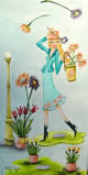 peinture: costume bleu