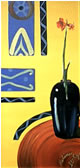 peinture: pot bleu